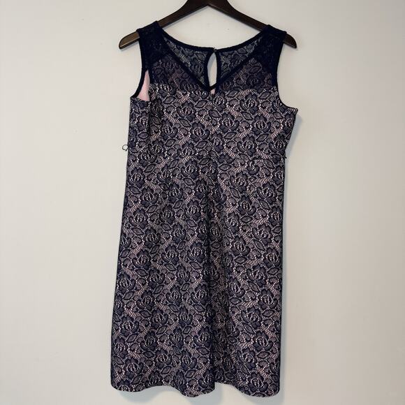 Motherhood Maternity Gender Reveal Dress Women's Large Pink Blue Lace Ribbon NWT - Picture 5 of 12